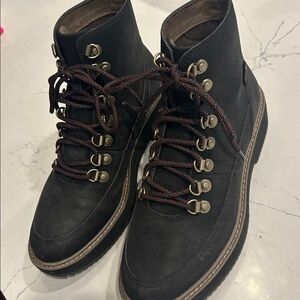 Teva Black Ankle Boots with Brown Laces